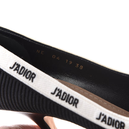 Christian Dior Technical Canvas Ribbon Embroidered J'Adior 100mm Pumps 38 Black 8 of 8