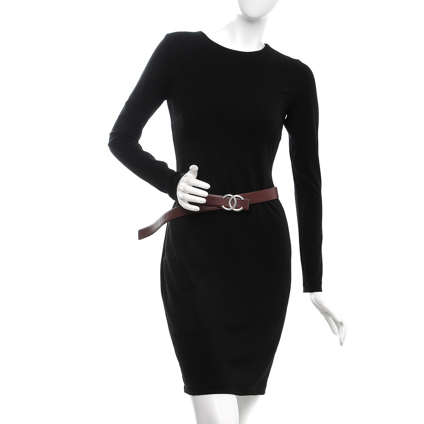 Calfskin CC Reversible Belt 90 Black Burgundy