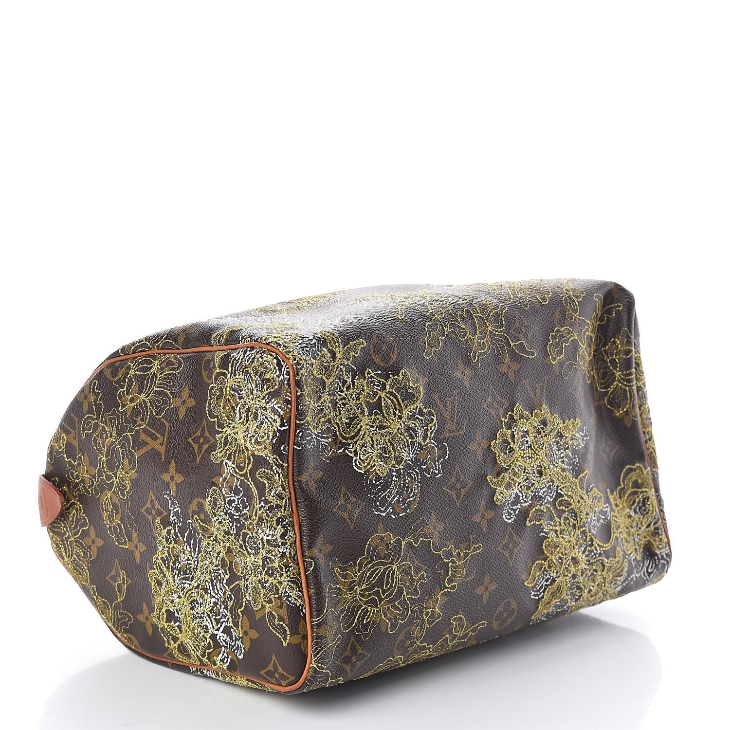 Louis Vuitton Monogram Dentelle Speedy 30 Gold 4 of 9