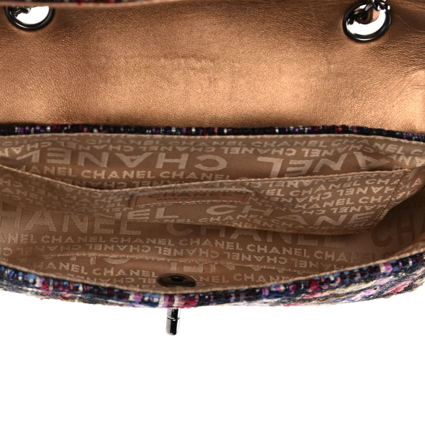 Tweed Sequin Small Fantasy Single Flap Multicolor
