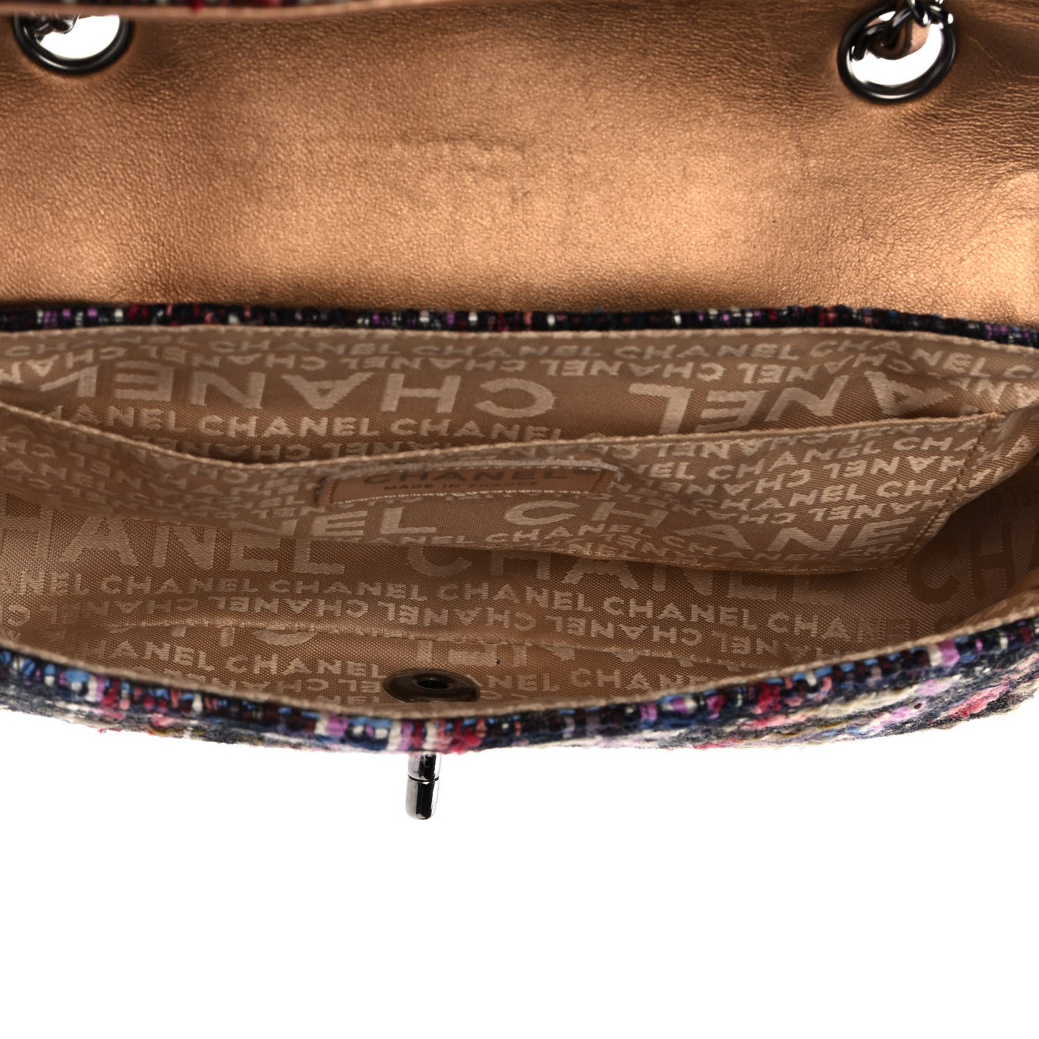 Chanel Tweed Sequin Small Fantasy Single Flap Multicolor 4 of 11