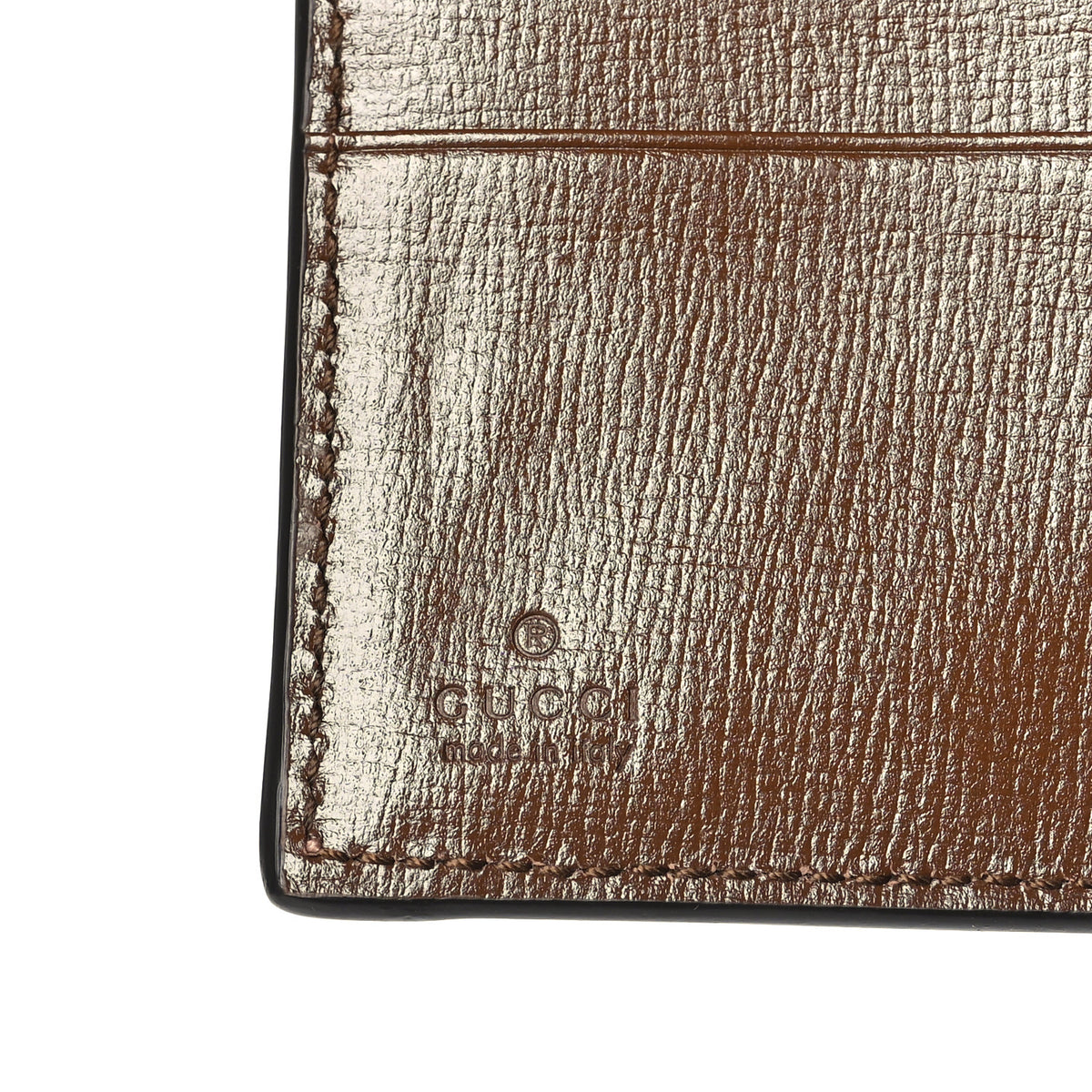 Supreme Monogram Textured Calfskin Retro Interlocking G Medium Wallet On Strap Beige Ebony Brown Sugar