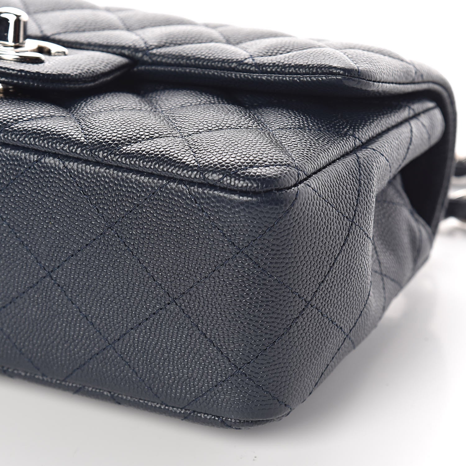 Chanel Caviar Quilted Mini Rectangular Flap Navy 7 of 11