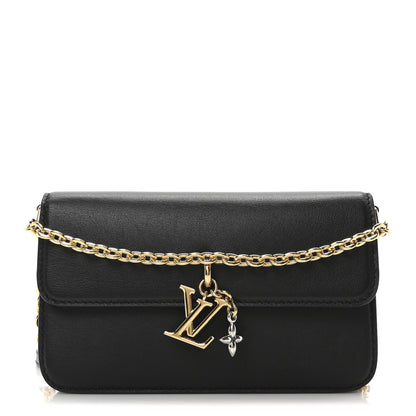 Louis Vuitton Calfskin LV Bloom Wallet On Chain Black 1 of 9