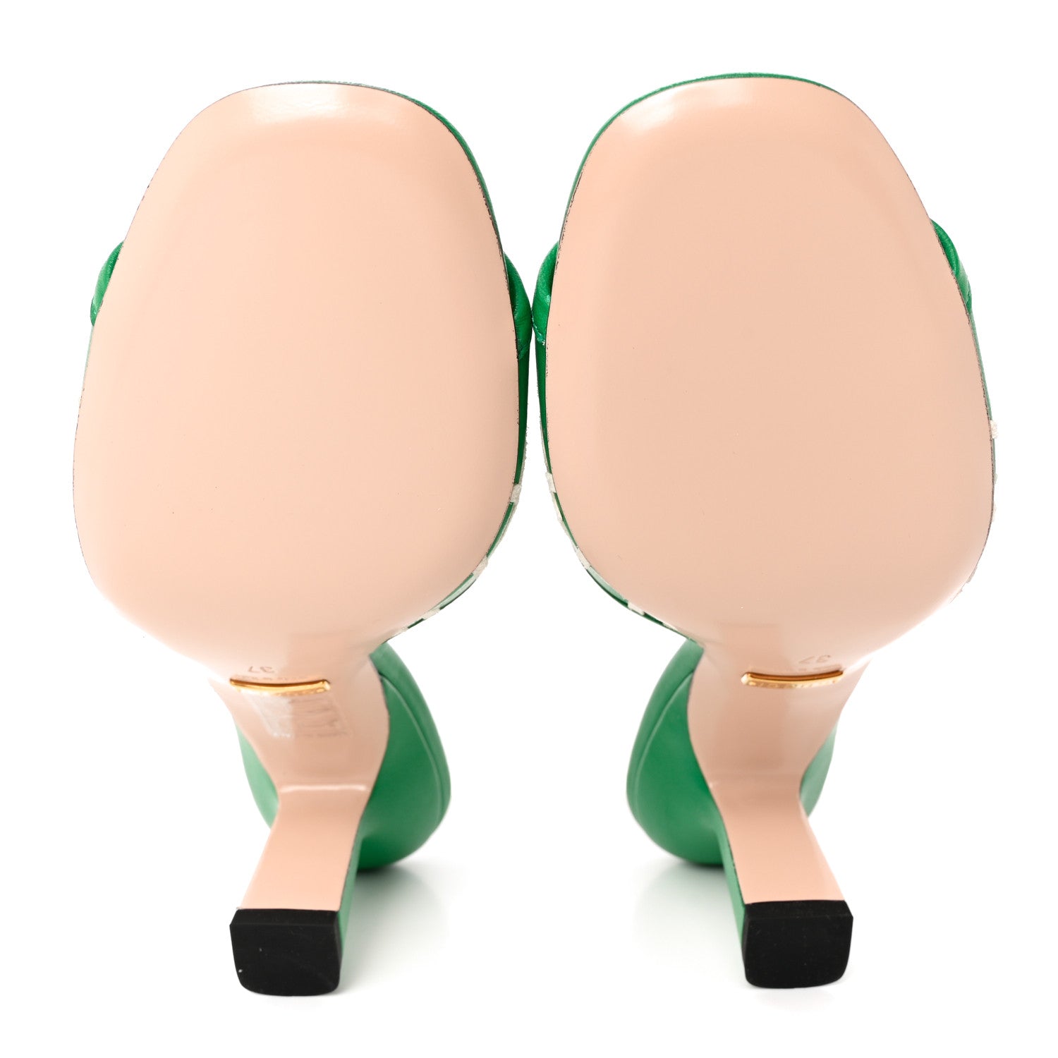 Gucci X ADIDAS Nappa Charlotte Suede Monogram Jumbo GG Trefoil 75mm Slide Sandals 37 New Shamarock Ivoire 5 of 9