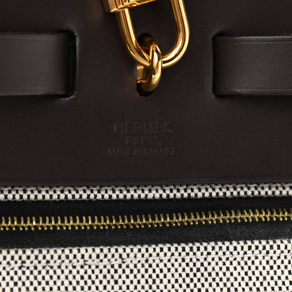 Hermes Toile H Berline Vache Hunter Herbag Zip 39 MM Black Ebene 7 of 10