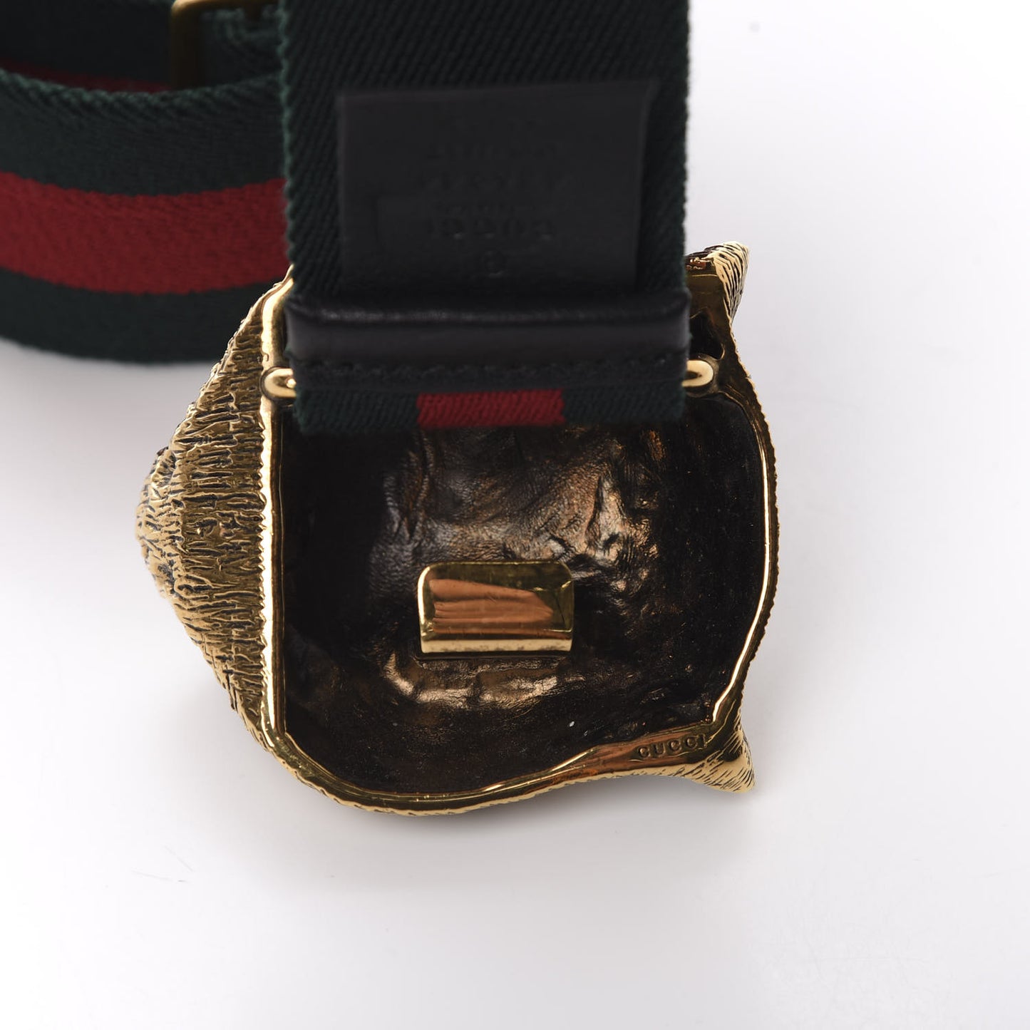 Web Feline Buckle Belt 80 32 Green Red
