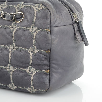 Chanel Lambskin Tweed Double Stitch Bowler Grey 5 of 10