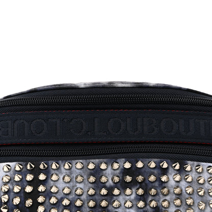 Christian Louboutin Canvas Spiked Paris NYC Belt Bag Blue 8 of 13