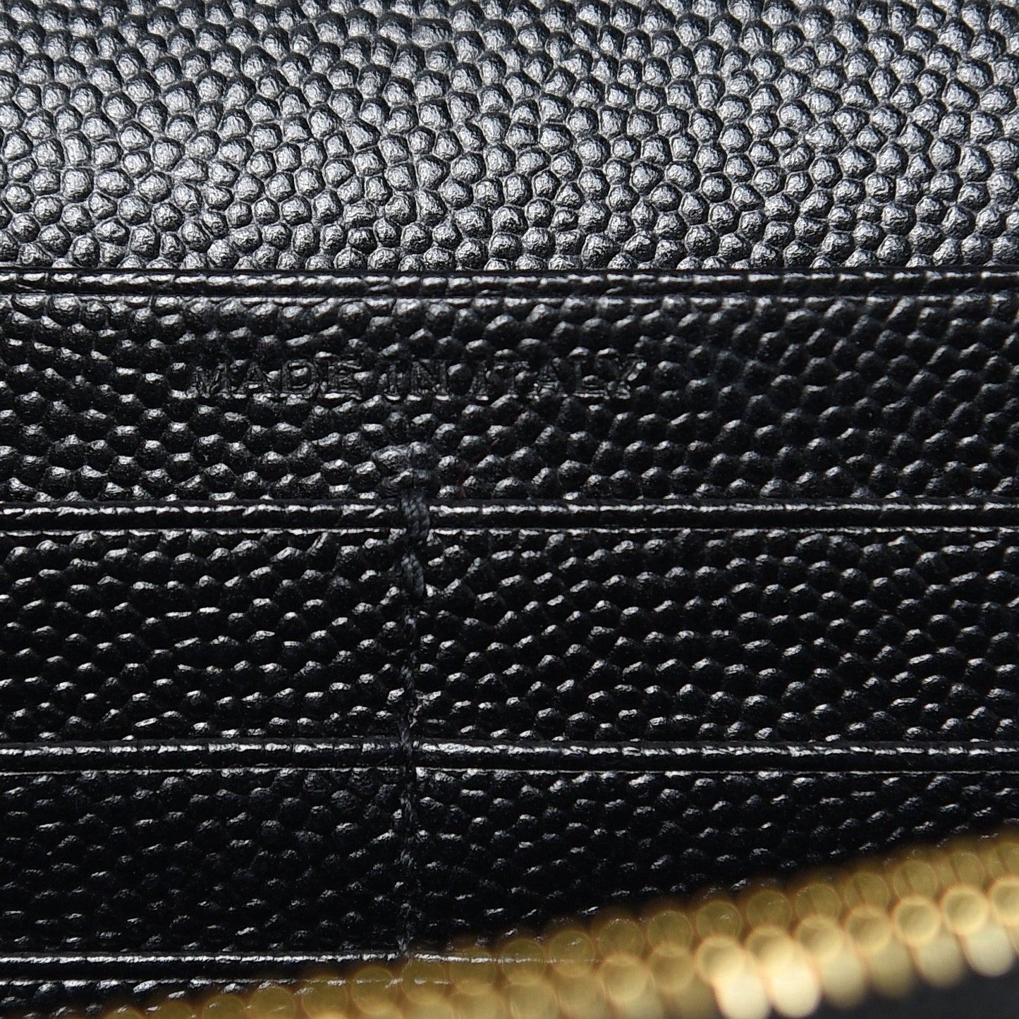 Grain De Poudre Matelasse Chevron Monogram Chain Wallet Black