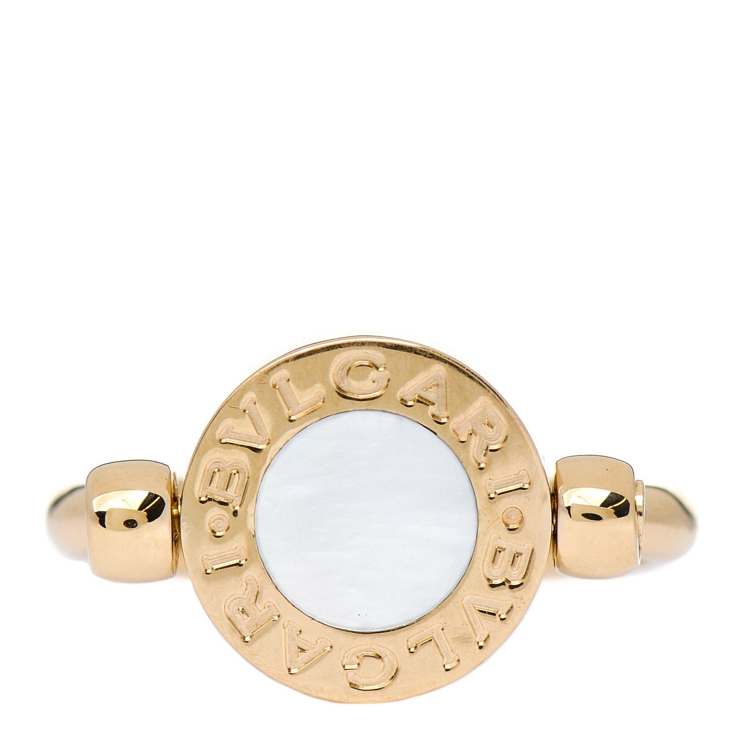 Bulgari 18K Yellow Gold Mother of Pearl Black Onyx BVLGARI BVLGARI Ring 50 5.25 1 of 6