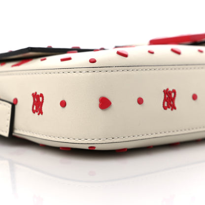 Fendi Vitello Burro Chinese Valentines Day Karligraphy Embroidered Baguette 1997 Pana Rosso Cardinale 8 of 9