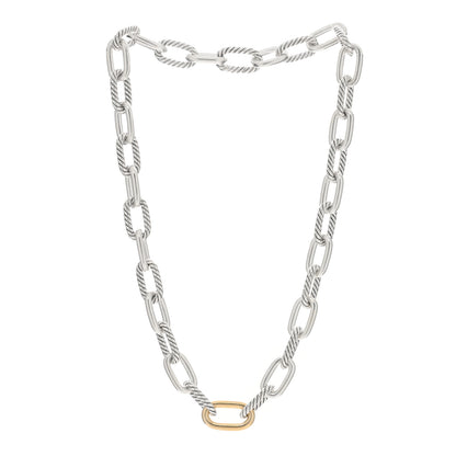 David Yurman Sterling Silver 18K Yellow Gold 11mm Madison Chain Necklace 2 of 3
