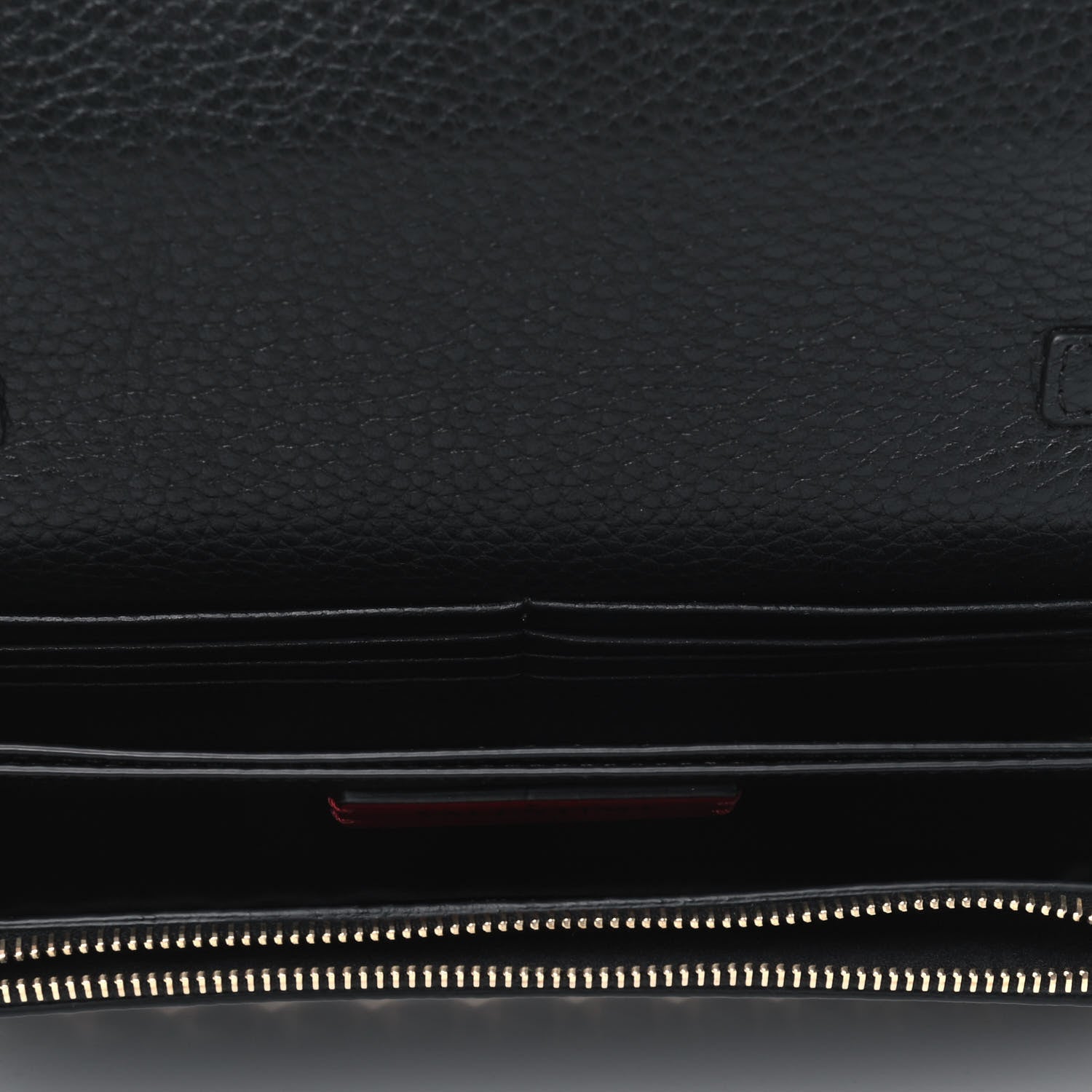 Valentino Garavani Pebbled Calfskin Rockstud Flap Wallet On Chain Black 4 of 4