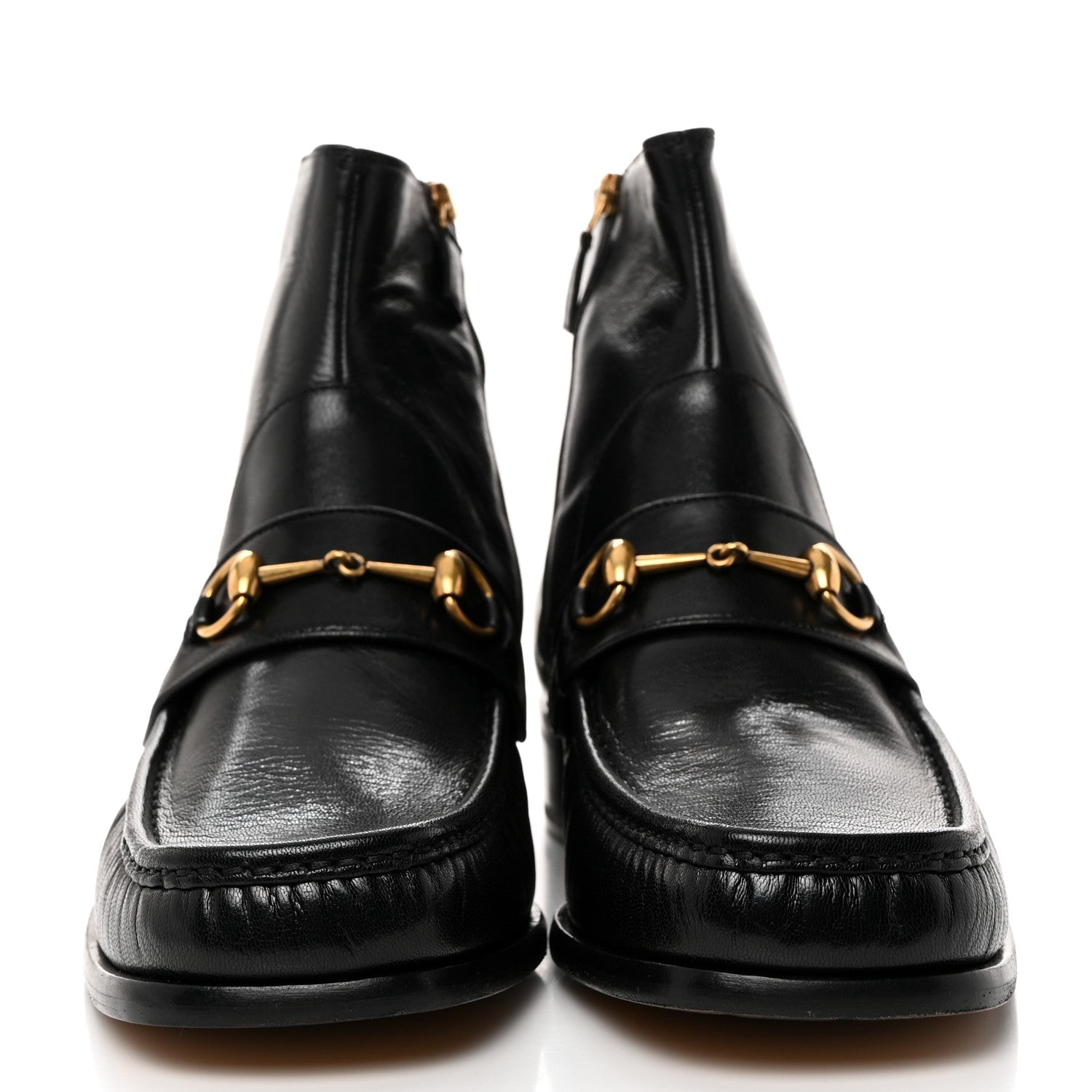 Gucci Quentin Goatskin Mens Horsebit Ankle Boots 10.5 Black 2 of 9