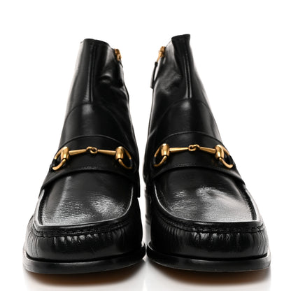 Gucci Quentin Goatskin Mens Horsebit Ankle Boots 10.5 Black 2 of 9