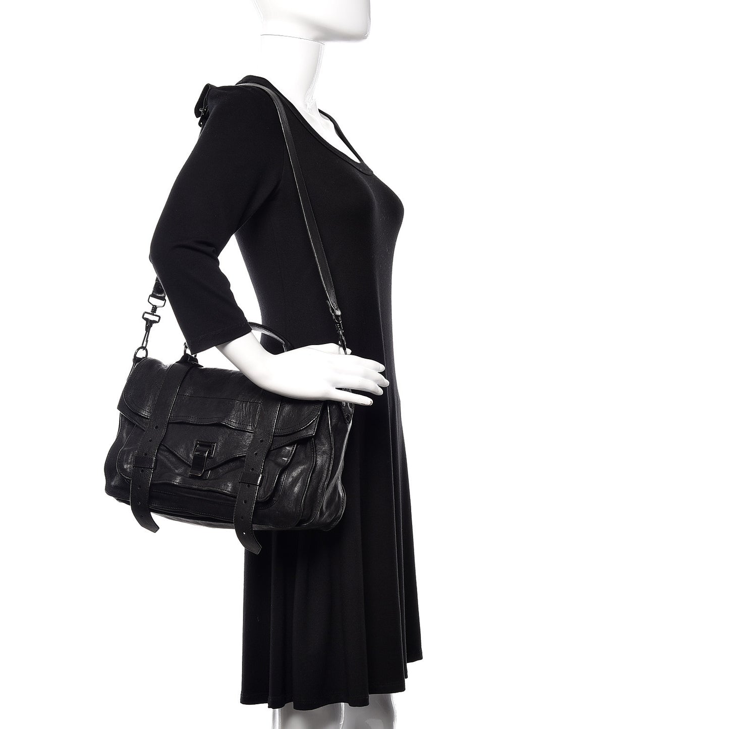 Lambskin Medium PS1 Satchel Black
