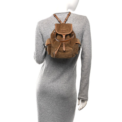 Miu Miu Corduroy Soft Mini Backpack Cannella 2 of 9