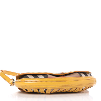 Burberry Patent Lilford Check Crossbody Bag Yellow 4 of 11