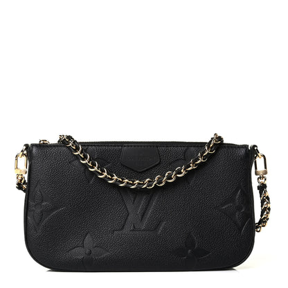 Louis Vuitton Empreinte Monogram Giant Multi Pochette Accessories Large Pochette Black 1 of 7