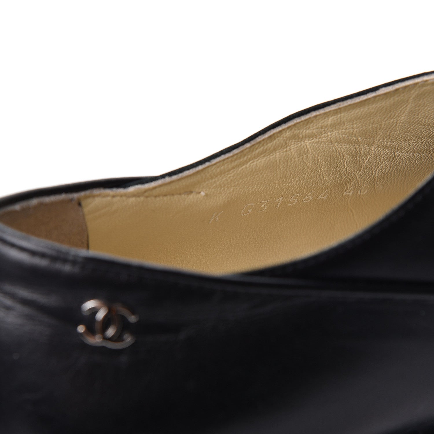 Chanel Patent Calfskin Lace Up Oxfords 40.5 Black 7 of 10