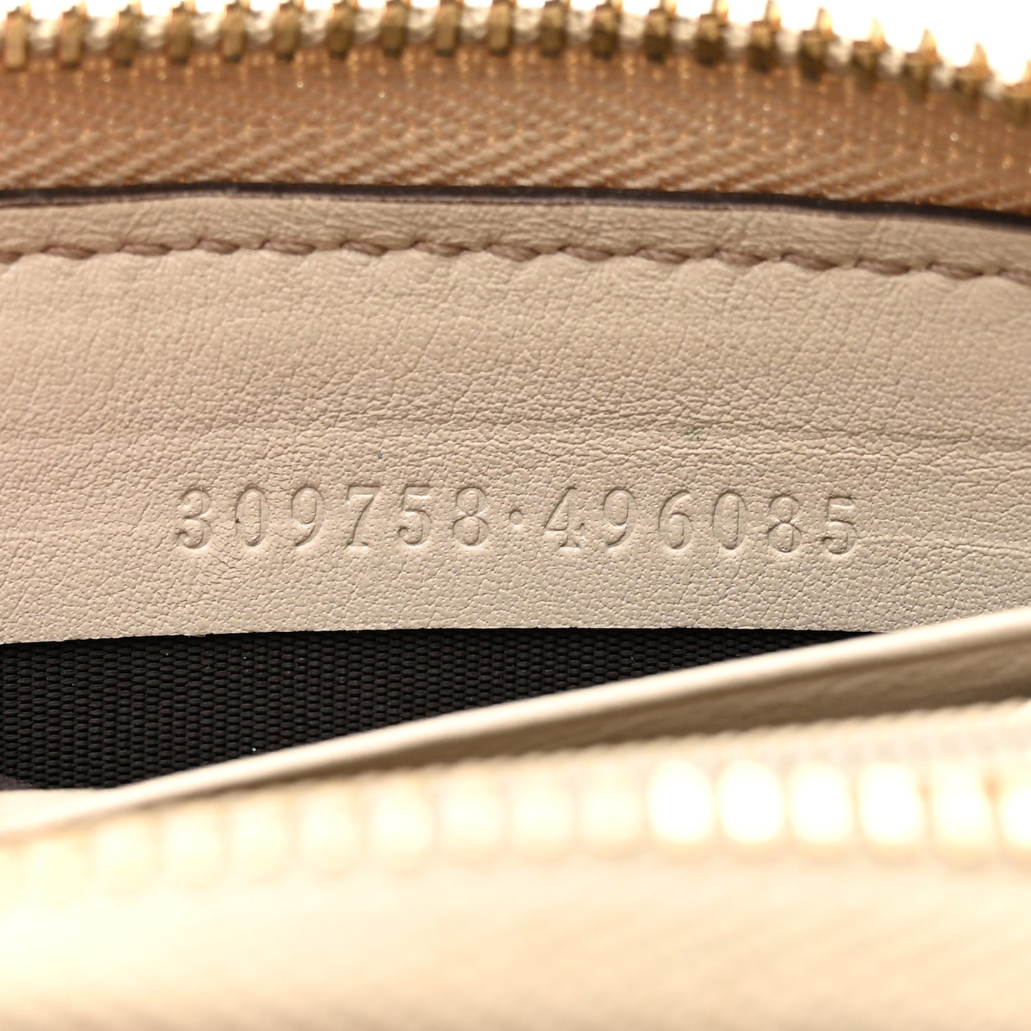 Microguccissima Nice Zip Around Wallet Off White