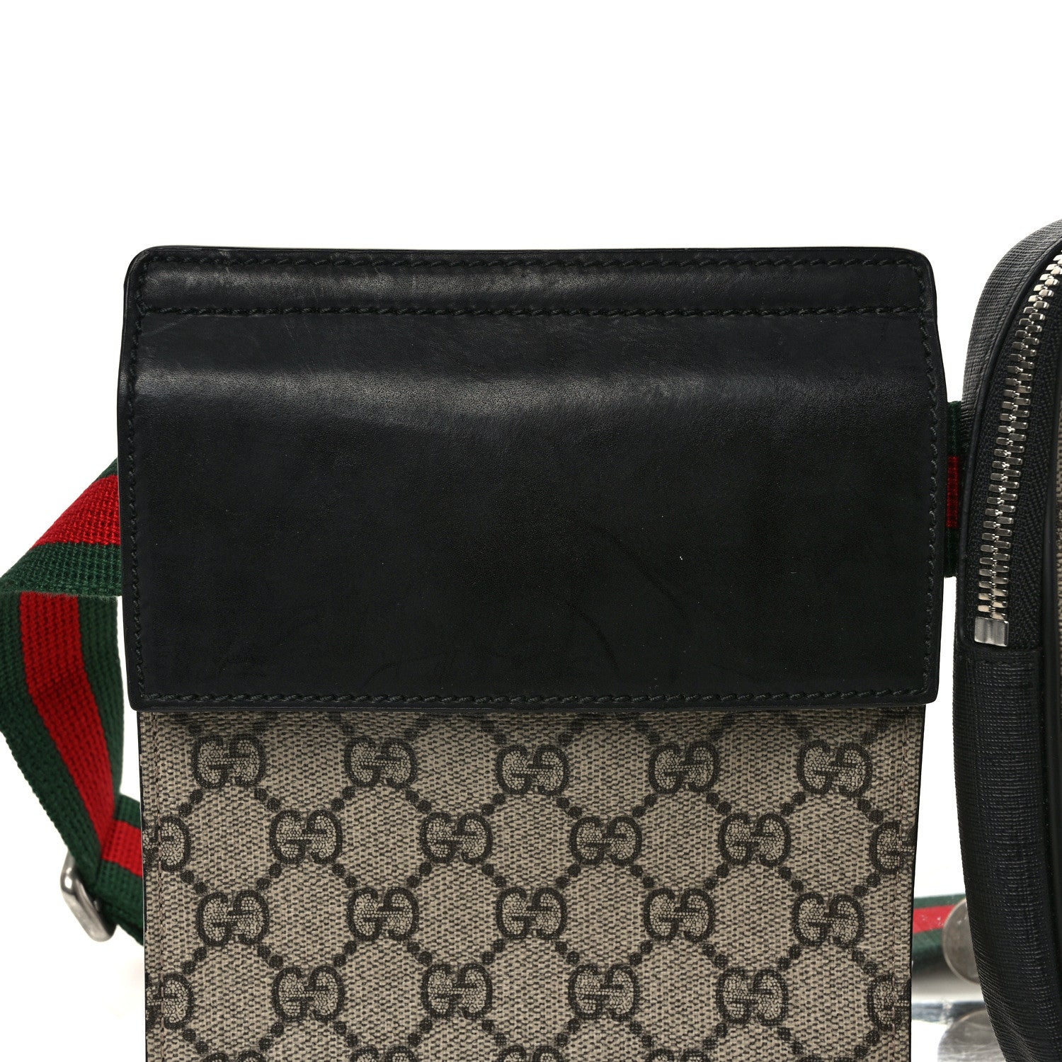 Gucci GG Supreme Monogram Web Belt Bag Black 9 of 10
