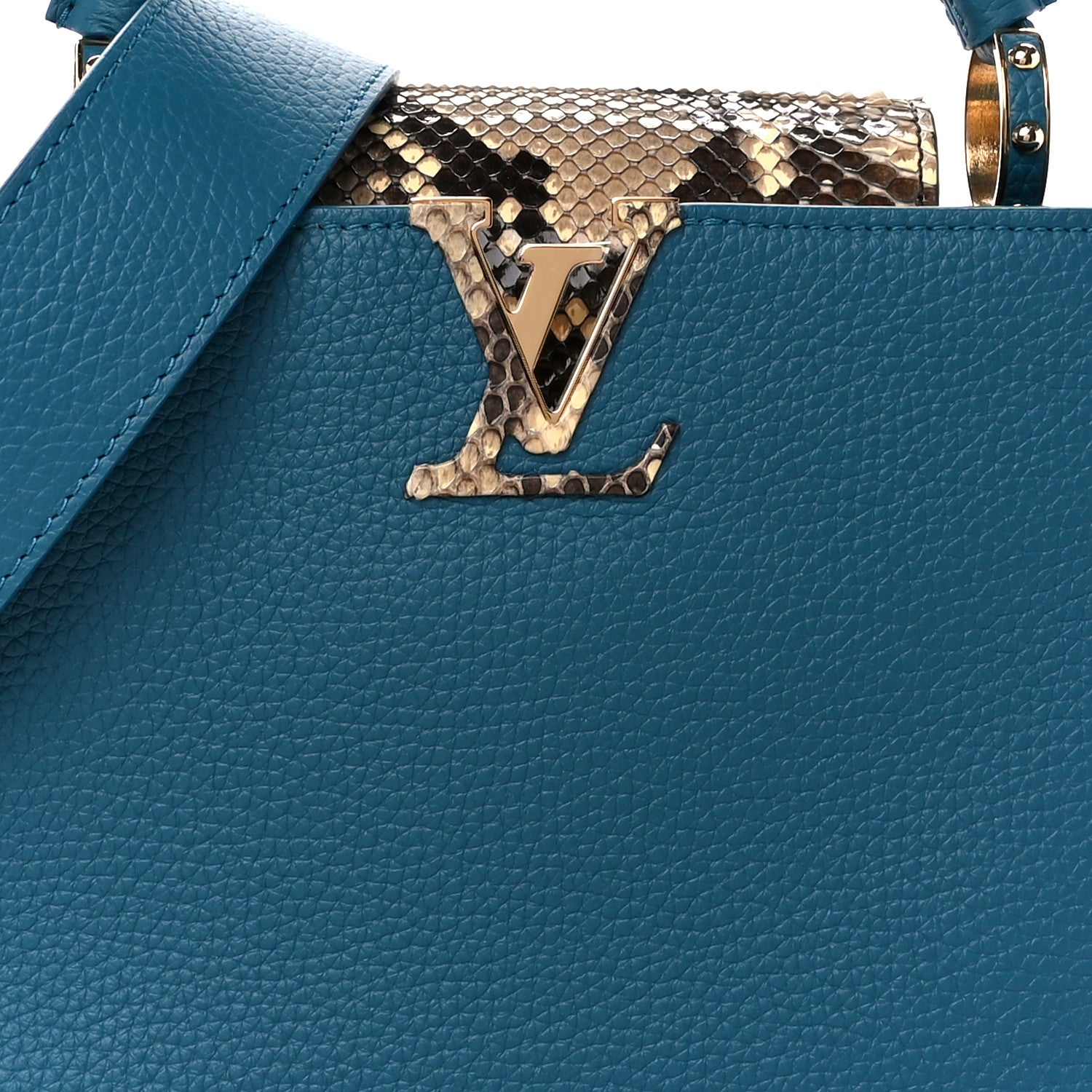 Louis Vuitton Taurillon Snakeskin Capucines BB Mallard 7 of 9