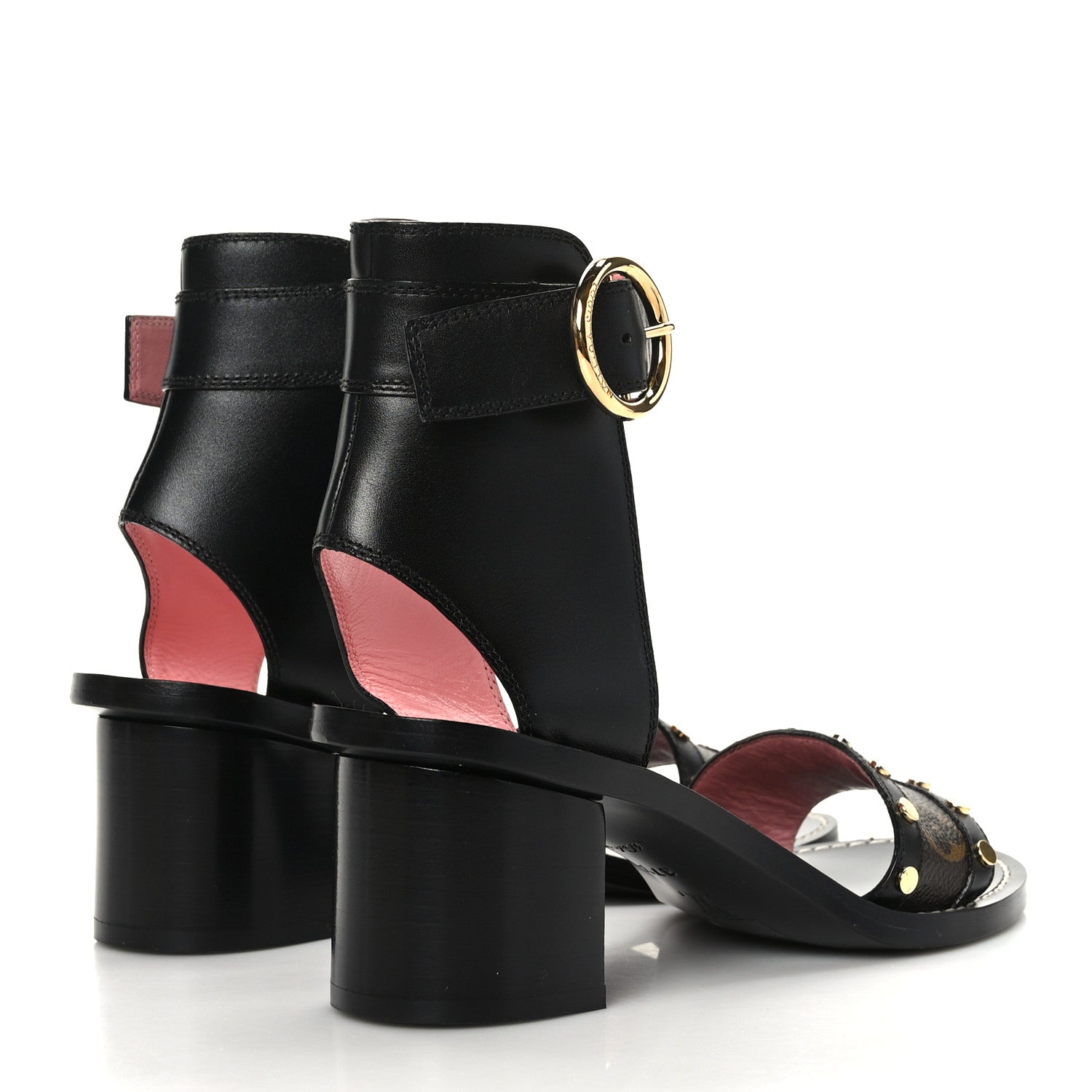 Louis Vuitton Calfskin Monogram Passenger Sandals 37.5 Black 4 of 8