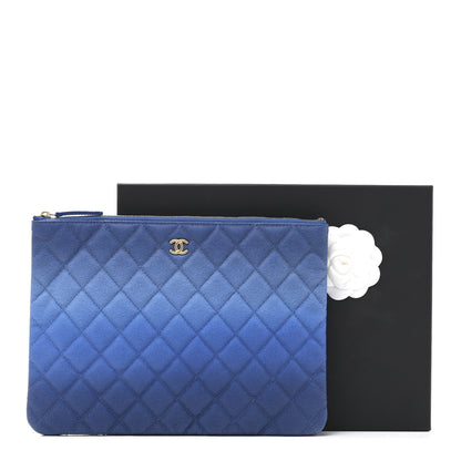 Chanel Caviar Ombre Medium Cosmetic Case Blue 9 of 9