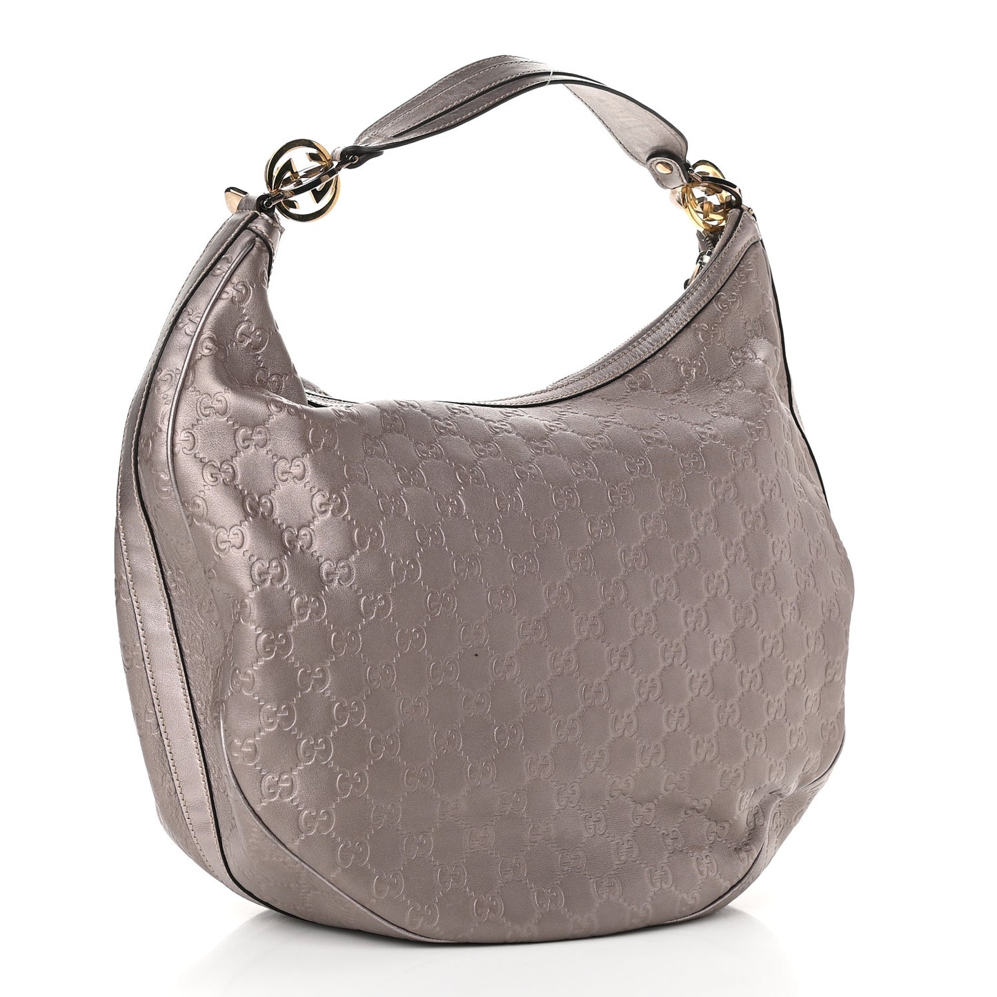 Metallic Guccissima GG Twins Hobo