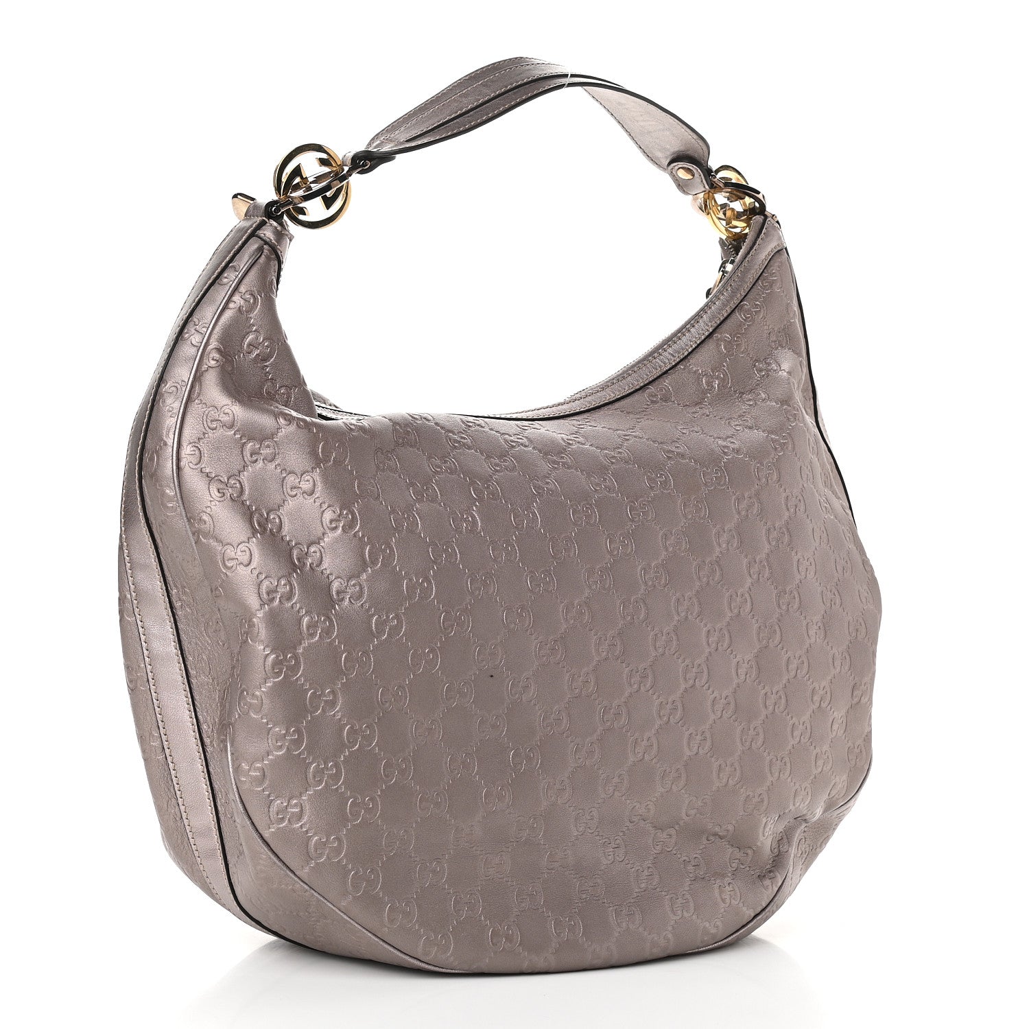 Gucci Metallic Guccissima GG Twins Hobo 3 of 11