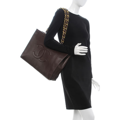 Chanel Lambskin CC Tote Brown 2 of 11