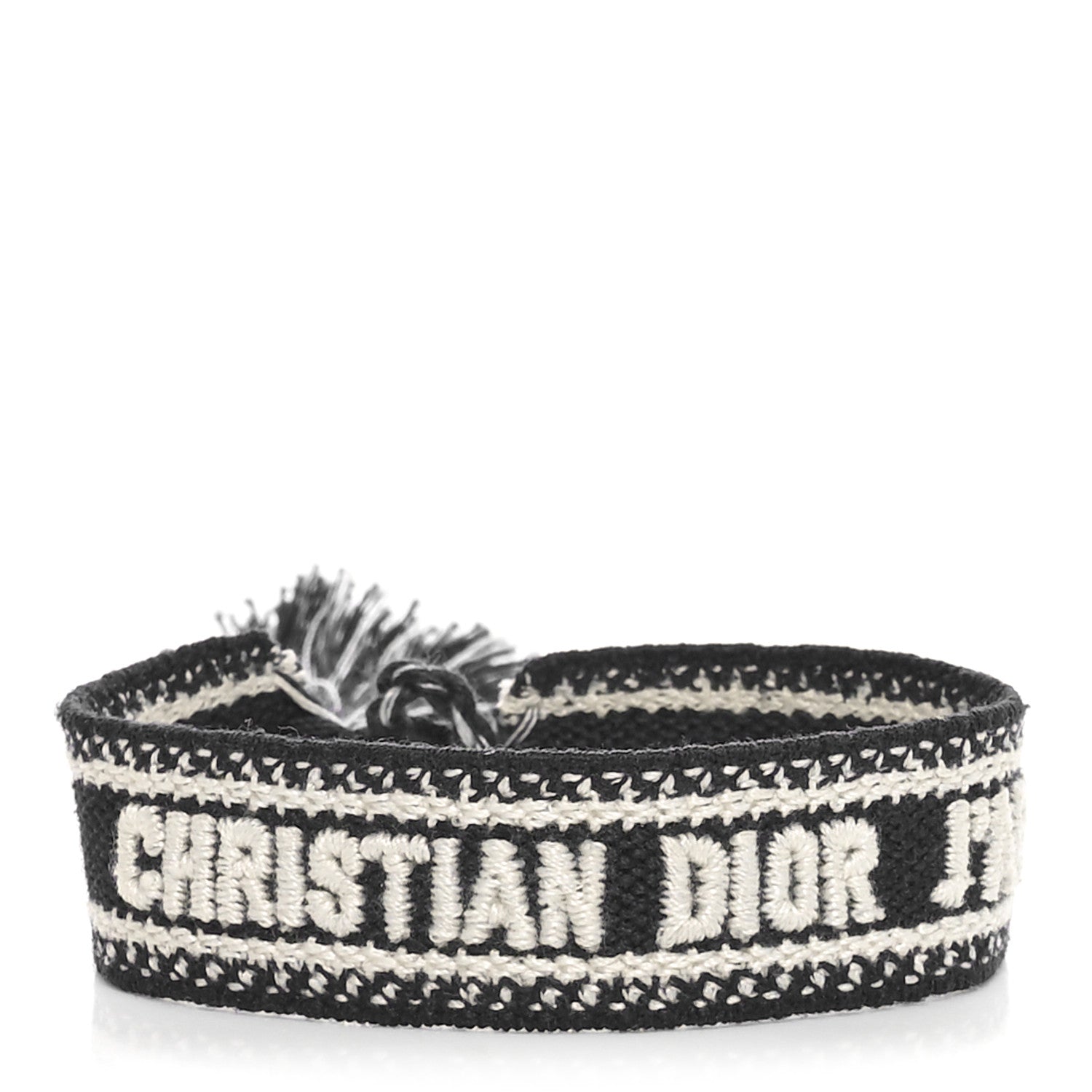 Christian Dior Woven Cotton J'Adior Friendship Bracelet Black 1 of 4