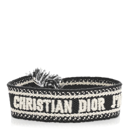 Christian Dior Woven Cotton J'Adior Friendship Bracelet Black 1 of 4