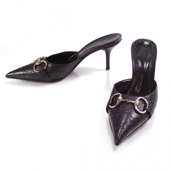 Guccissima Horsebit Hollywood Pumps 38.5 Black
