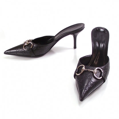 Gucci Guccissima Horsebit Hollywood Pumps 38.5 Black 1 of 8