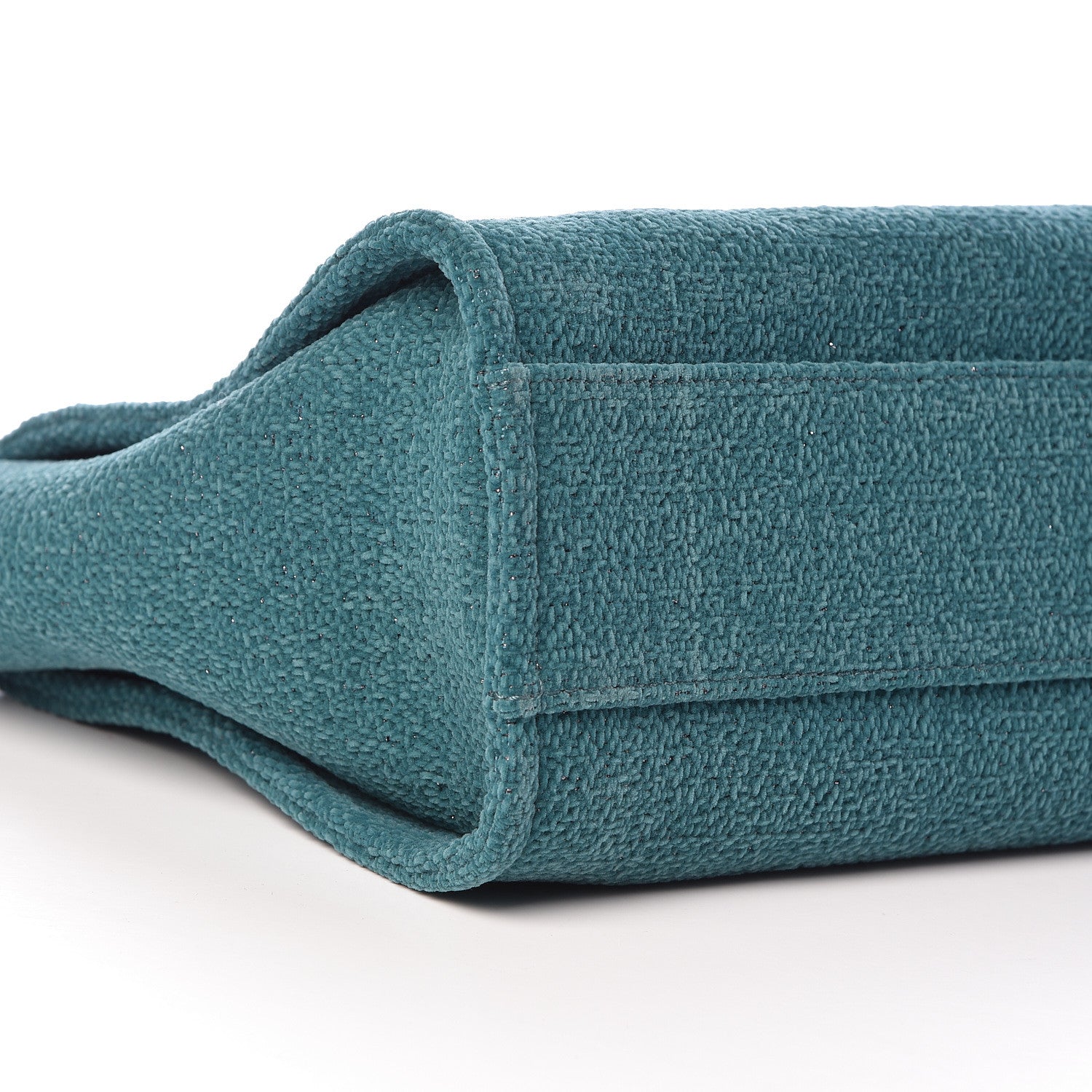 Chanel Lurex Boucle Small Deauville Tote Turquoise 7 of 10