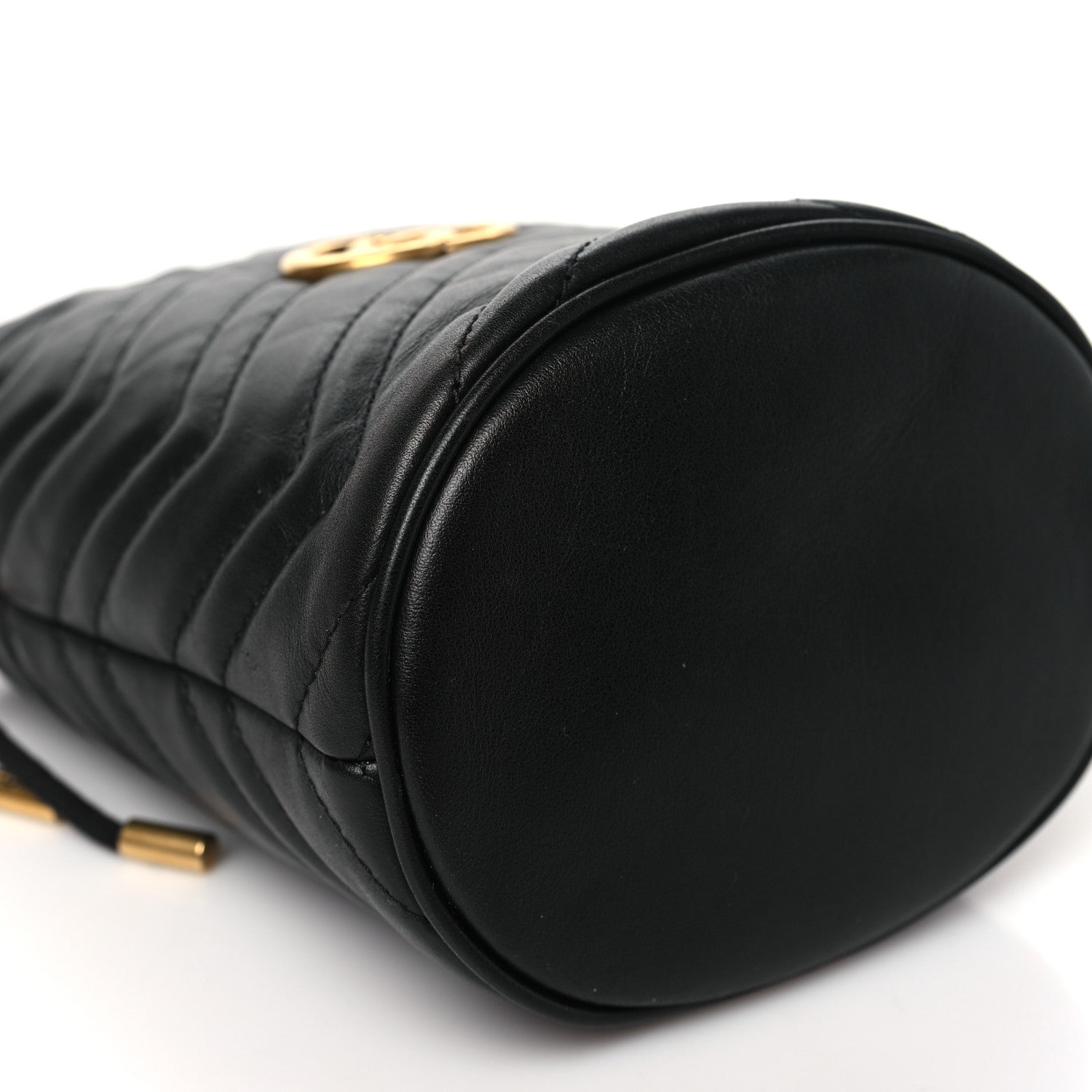 Gucci Calfskin Matelasse Mini GG Marmont 2.0 Bucket Bag Black 9 of 11
