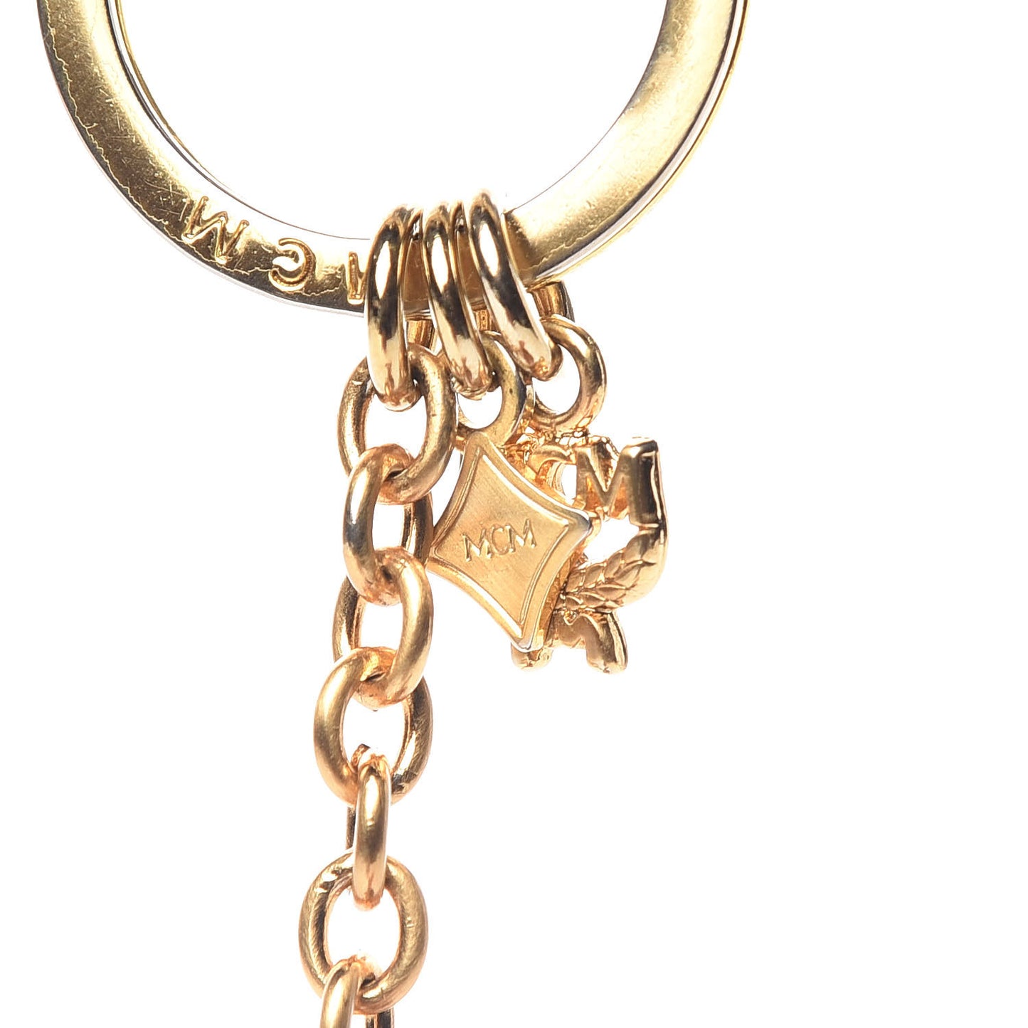 Visetos Rabbit Key Ring Bag Charm Cognac