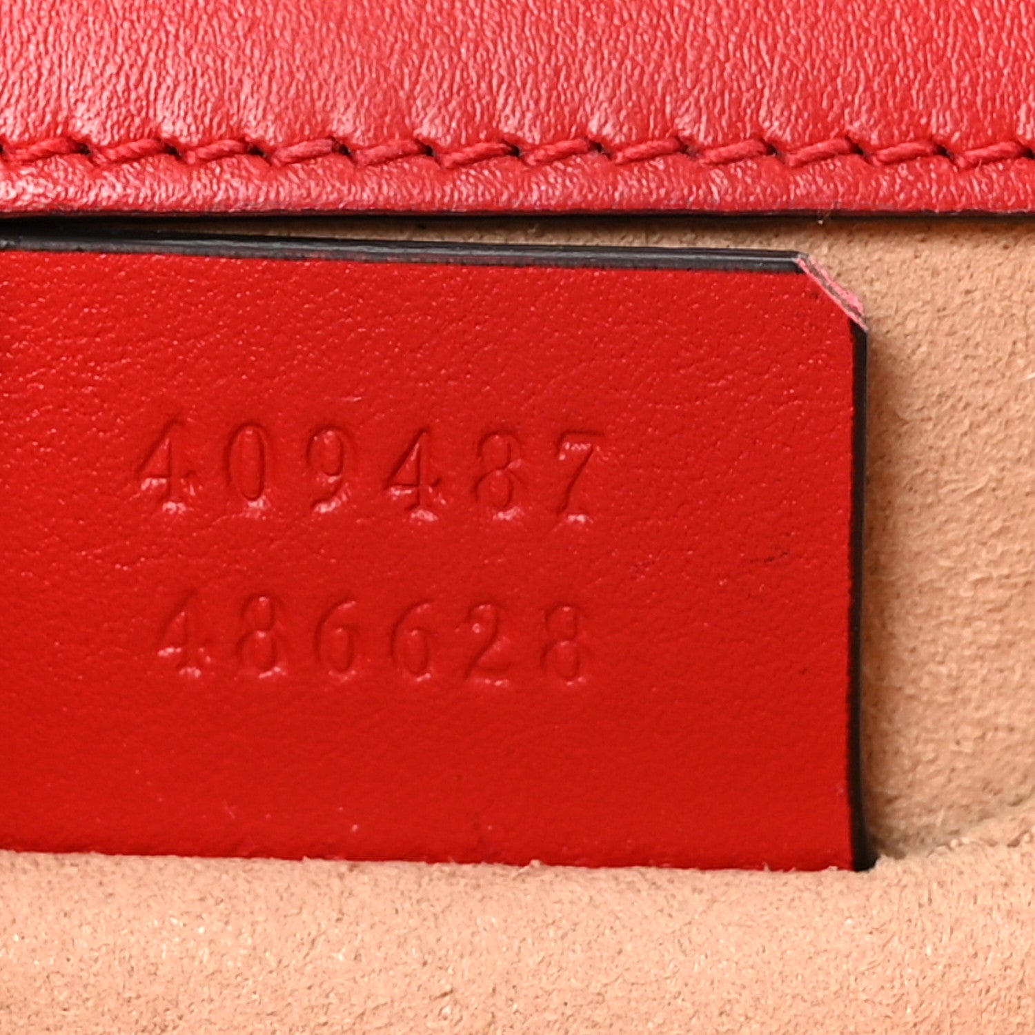 Gucci GG Supreme Monogram Apple Small Padlock Shoulder Bag Beige Multicolor Lobster Red 7 of 10