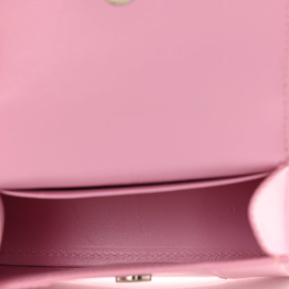 Balenciaga Shiny Box Calfskin Tonal B Hourglass Top Handle Bag Mini with Chain Candy Pink 4 of 8