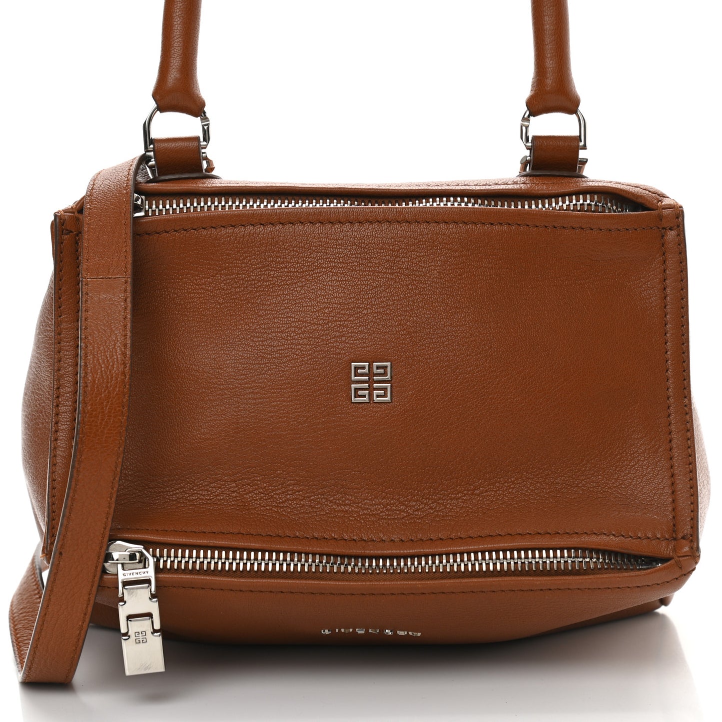 Sugar Goatskin Small Pandora Chestnut