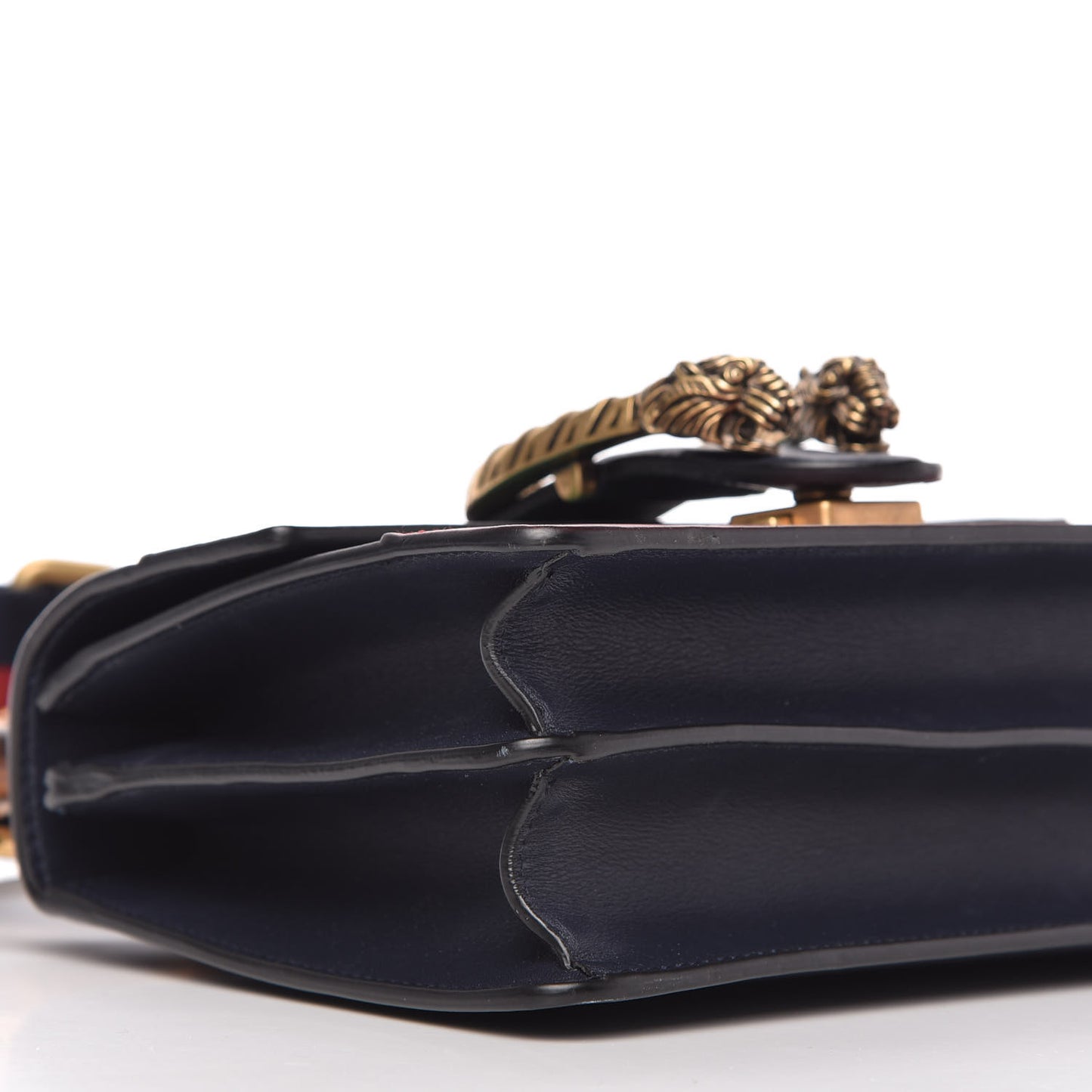 Calfskin Bamboo Web Mini Dionysus Top Handle Bag Blue Emerald Hibiscus Red