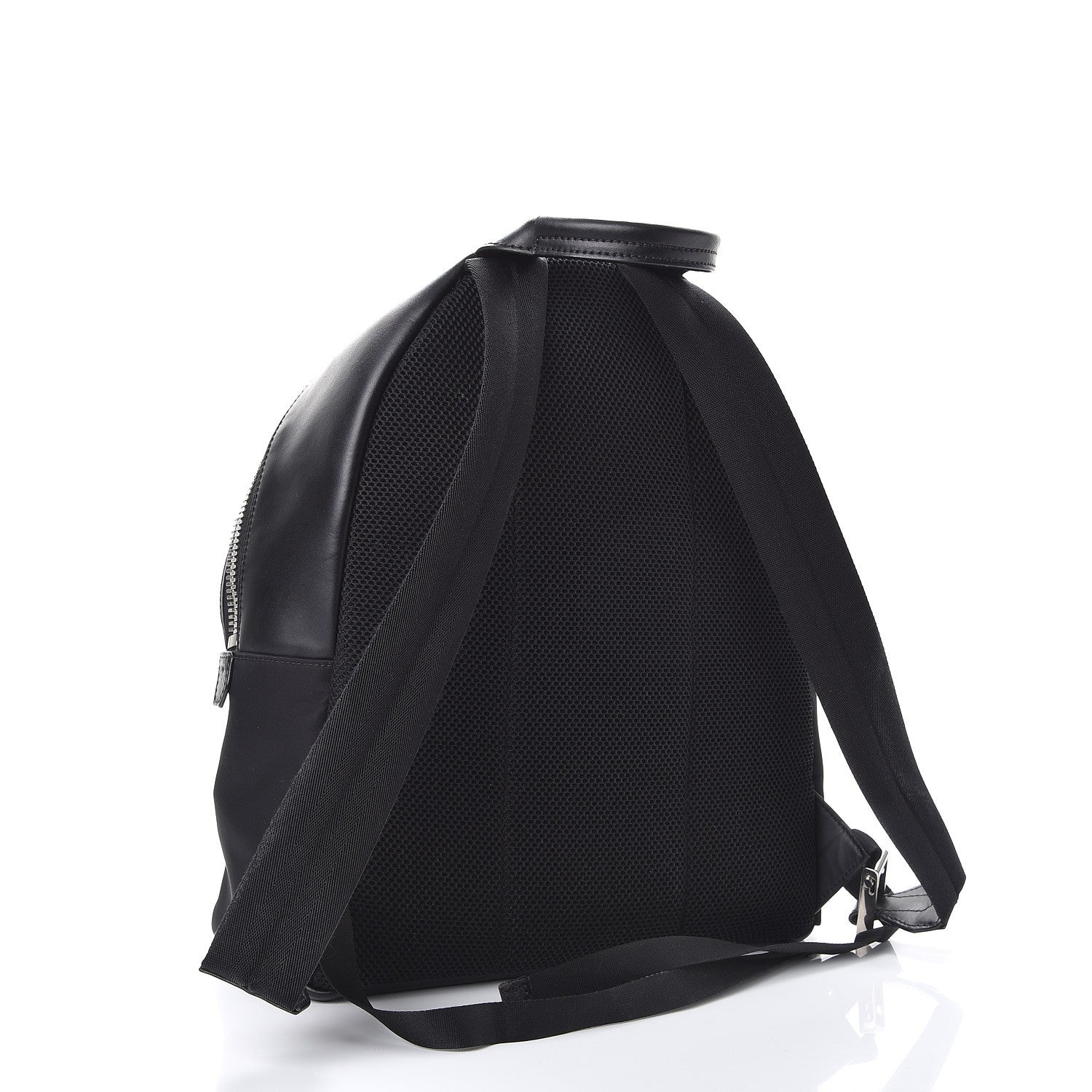 Fendi Nylon Vitello Liberty Face No Words Backpack Black 3 of 16