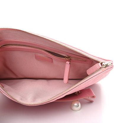 Chanel Iridescent Caviar Medium Night by the C Pouch Clutch Rose Pink 5 of 8