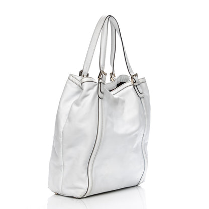 Gucci Calfskin Large Britt Shoulder Bag Off White 3 of 15