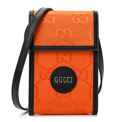 Gucci Econyl Nylon Monogram Off The Grid Crossbody Bag Carrot Orange Black 1 of 8