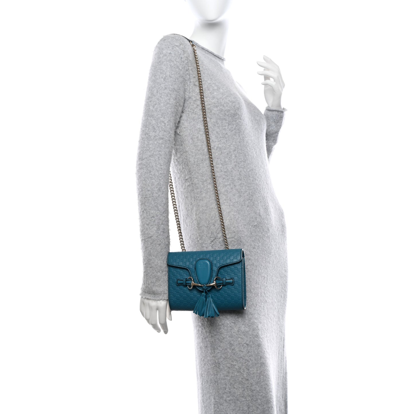 Microguccissima Mini Emily Shoulder Bag Deep Cobalt