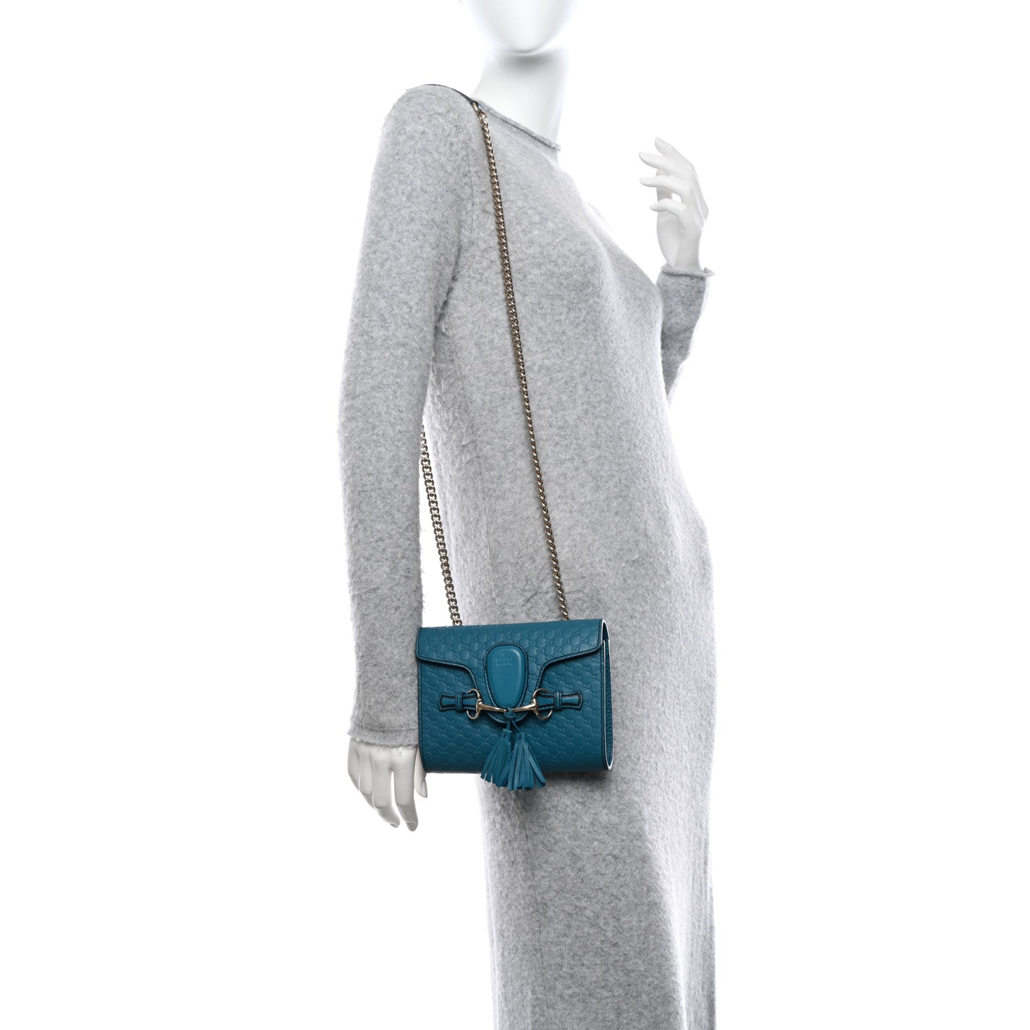 Gucci Microguccissima Mini Emily Shoulder Bag Deep Cobalt 2 of 11